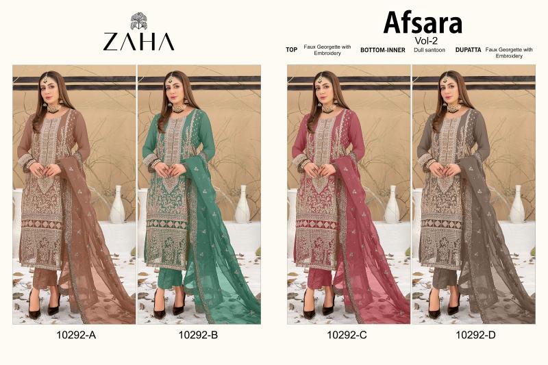 Zaha Afsara Vol 2 Georgette Salwar Kameez Wholesale catalog