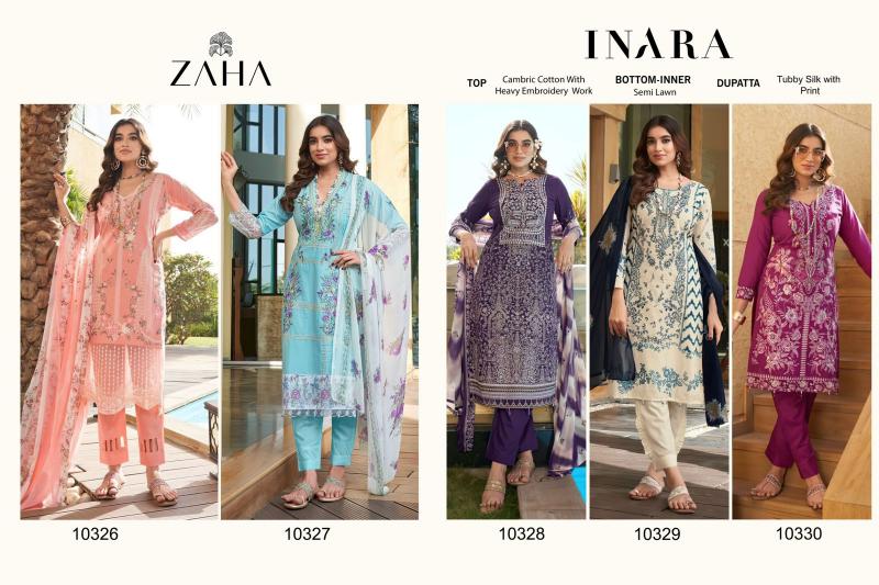 Zaha Inara Vol 1 Cotton Salwar Kameez Wholesale catalog