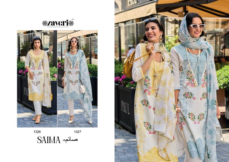Zaveri presents SAIMA Salwar Kameez Wholesale catalog