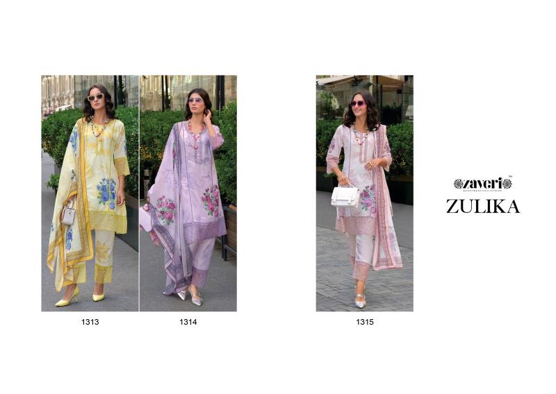 Zaveri Zulika Designer Cotton Dress Materials Wholesale catalog