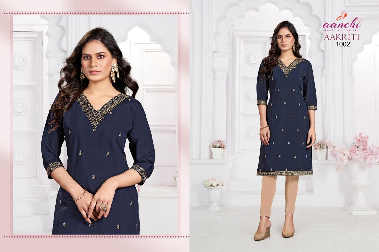 Aanchi AAKRITI kurti wholesale catalog