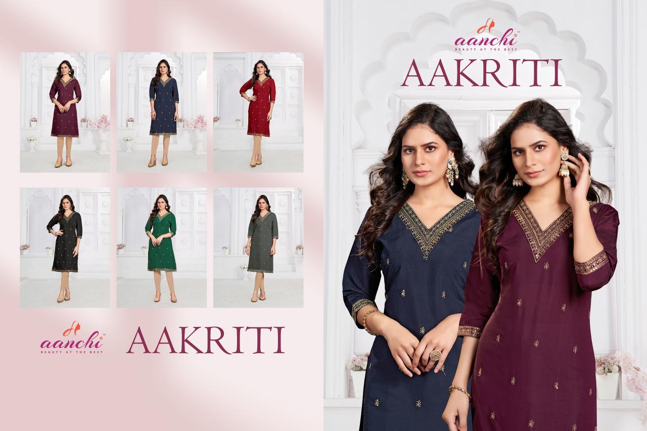 Aanchi AAKRITI kurti wholesale catalog