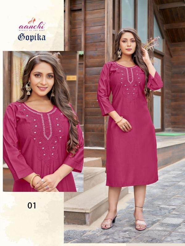 Aanchi GOPIKA Kurti Wholesale catalog