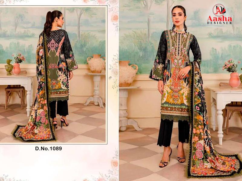 Aasha 1088 And 1089 Cotton Dupatta Salwar Kameez Wholesale catalog