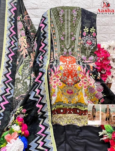 Aasha 1088 And 1089 Cotton Dupatta Salwar Kameez Wholesale catalog