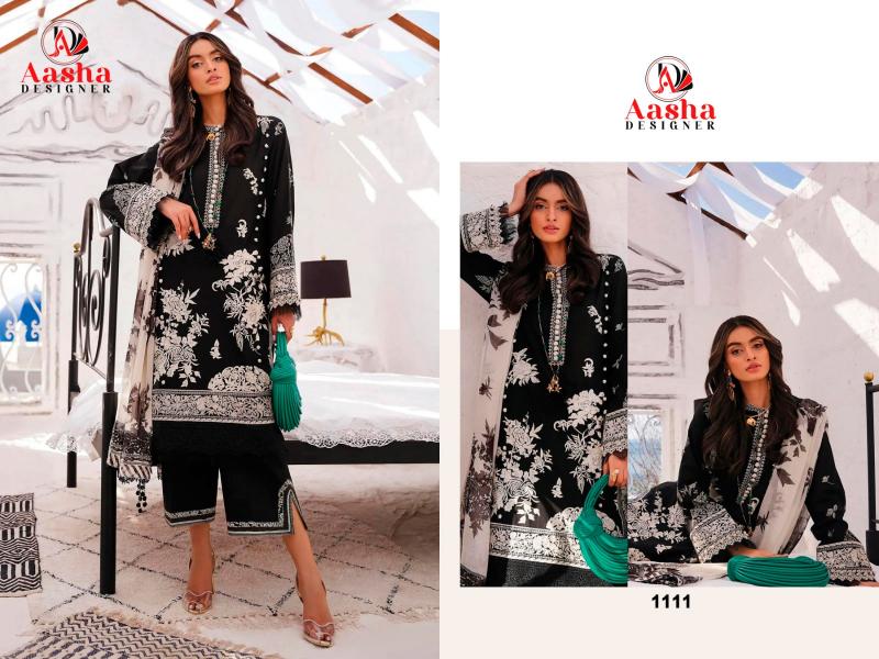Aasha 1111 Cotton Dupatta Pakistani Salwar Kameez wholesale catalog