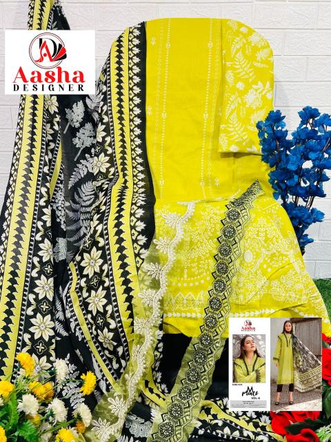 Aasha M Prints Vol 6 Cotton Dupatta Salwar Kameez wholesale catalog