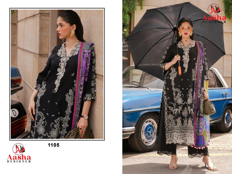 Aasha Sana Safinaz Vol 4 Cotton Dupatta Salwar Suits Wholesale catalog