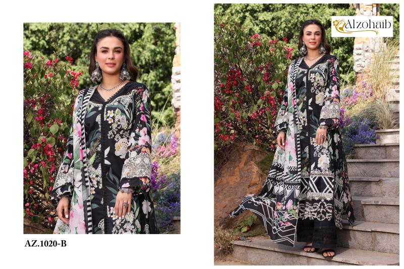 Alzohaib Elaf Chikankari Vol 2 Cotton Dupatta Pakistani Suits Wholesale catlaog 