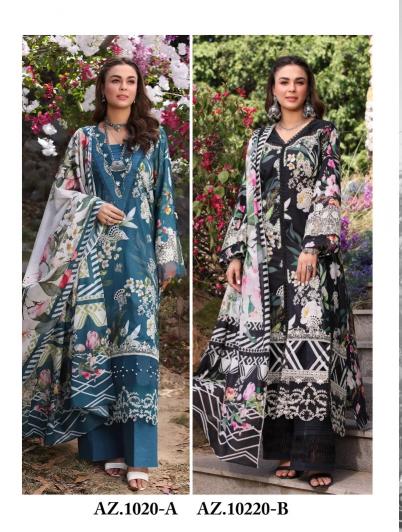 Alzohaib Elaf Chikankari Vol 2 Cotton Dupatta Pakistani Suits Wholesale catlaog 