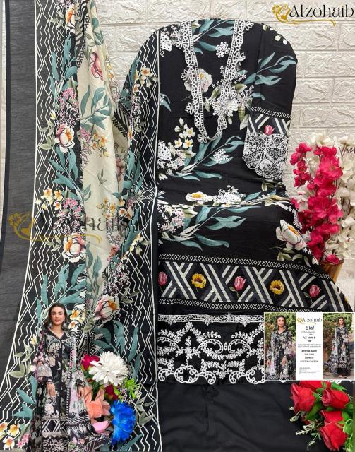 Alzohaib Elaf Chikankari Vol 2 Cotton Dupatta Pakistani Suits Wholesale catlaog 
