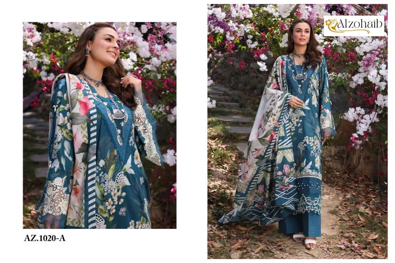 Alzohaib Elaf Chikankari Vol 2 Cotton Dupatta Pakistani Suits Wholesale catlaog 