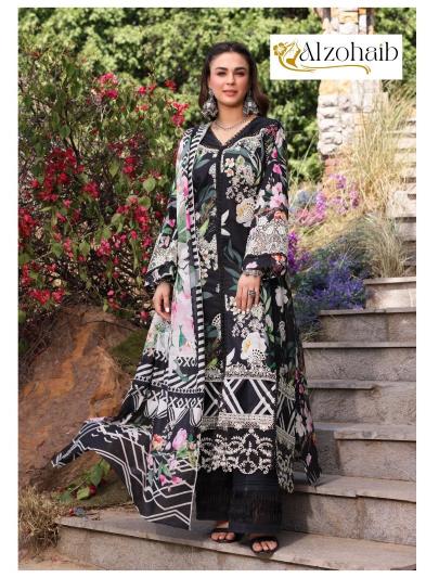 Alzohaib Elaf Chikankari Vol 2 Cotton Dupatta Pakistani Suits Wholesale catlaog 