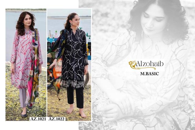 Alzohaib M Basic Cotton Dupatta Salwar Suits Wholesale catalog