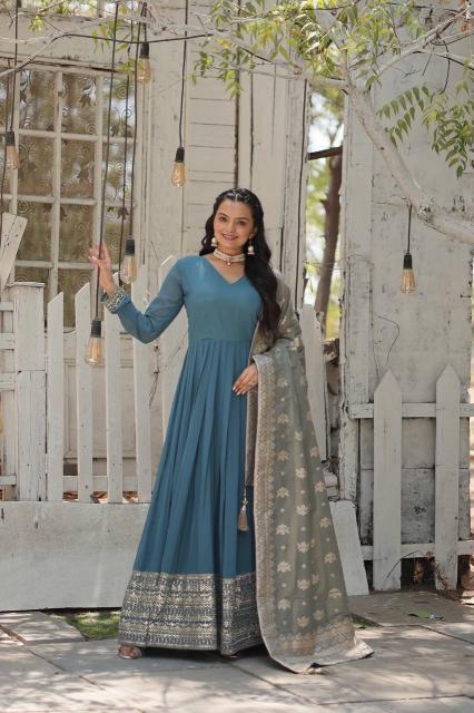 Anamika Vol 68 Georgette Fancy Gown With Dupatta wholesale catalog