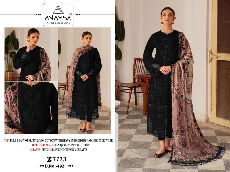 Anamsa 492 Rayon Salwar Kameez Wholesale catalog