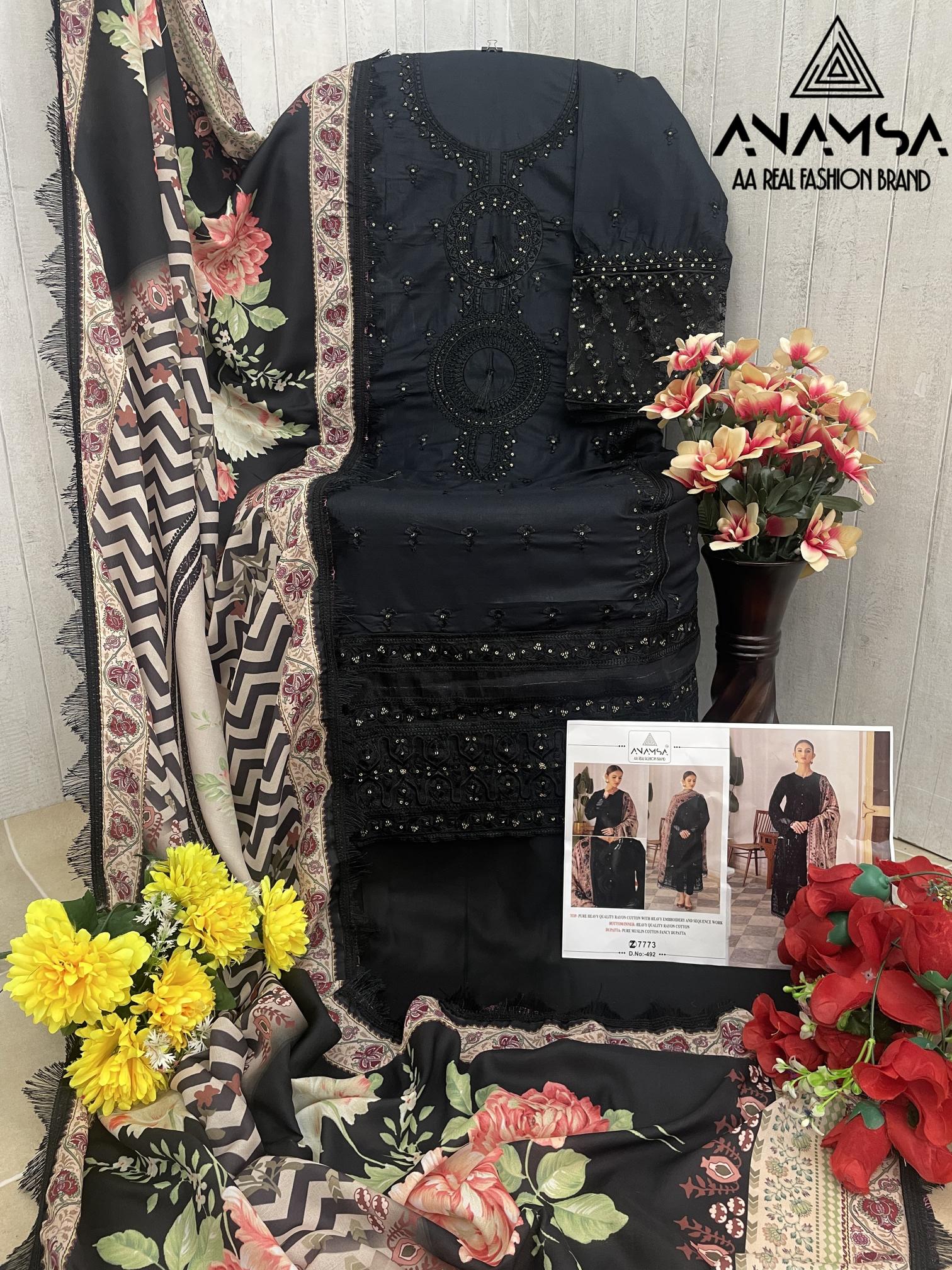 Anamsa 492 Rayon Salwar Kameez Wholesale catalog