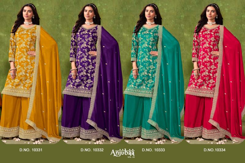 Anjubaa Vol 33 Jacquard Designer Salwar Suit Wholesale catalog
