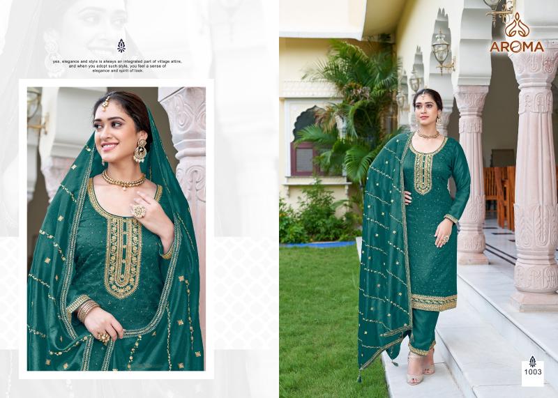 Aroma Nazara Premium Silk Embroidered Salwar Kameez Wholesale catalog