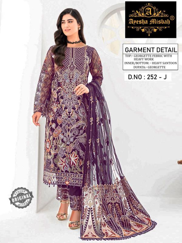 Ayesha Misbah 252 Georgette Salwar Kameez Wholesale catalog