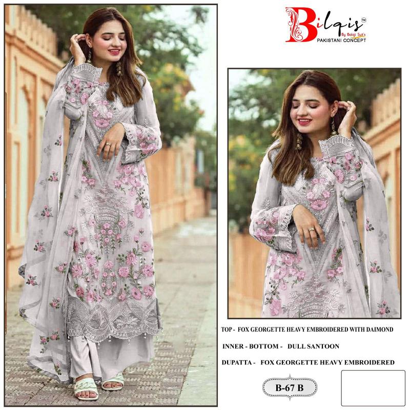 Bilqis B 67 Georgette Salwar Kameez Wholesale catalog