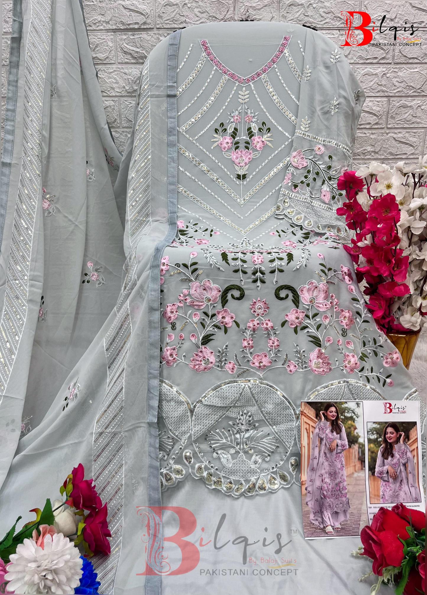 Bilqis B 67 Georgette Salwar Kameez Wholesale catalog