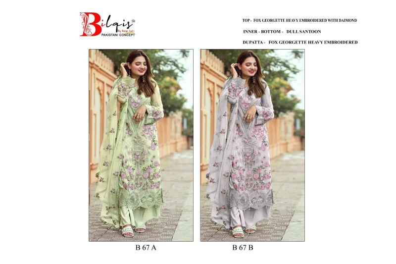 Bilqis B 67 Georgette Salwar Kameez Wholesale catalog