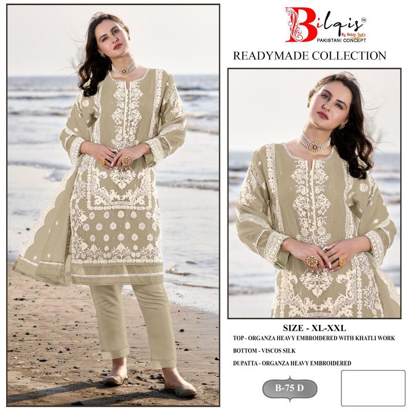 Bilqis B 75 A To D salwar kameez Wholesale catalog