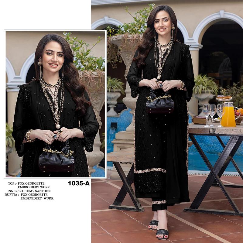 Ct 1035 Georgette Embroidered Salwar Kameez Wholesale catalog