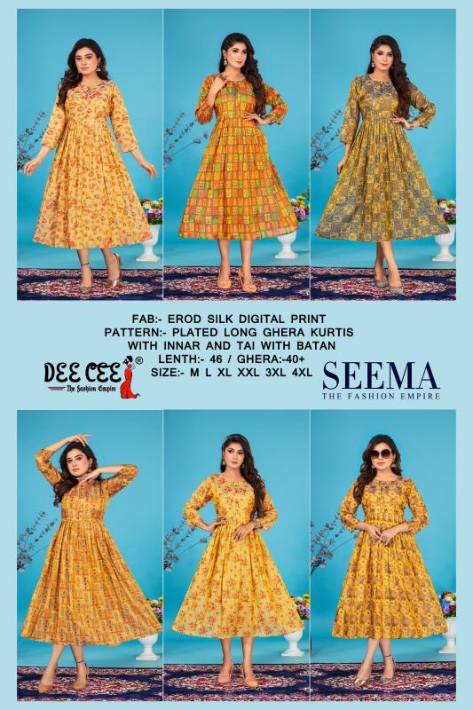 DEECEE SEEMA Kurti Wholesale catalog
