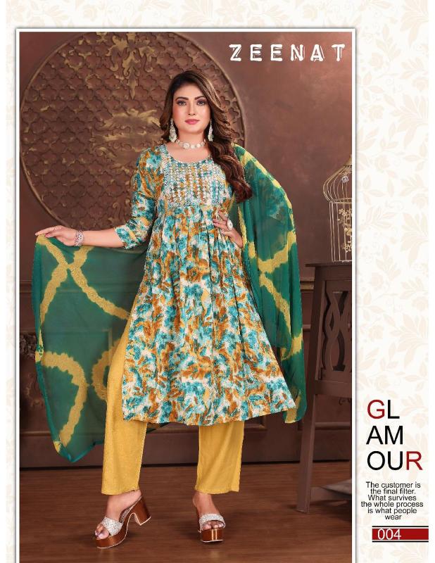 Fashion Talk Zeenat Ready Made Rayon Printed Dress wholesale catalog