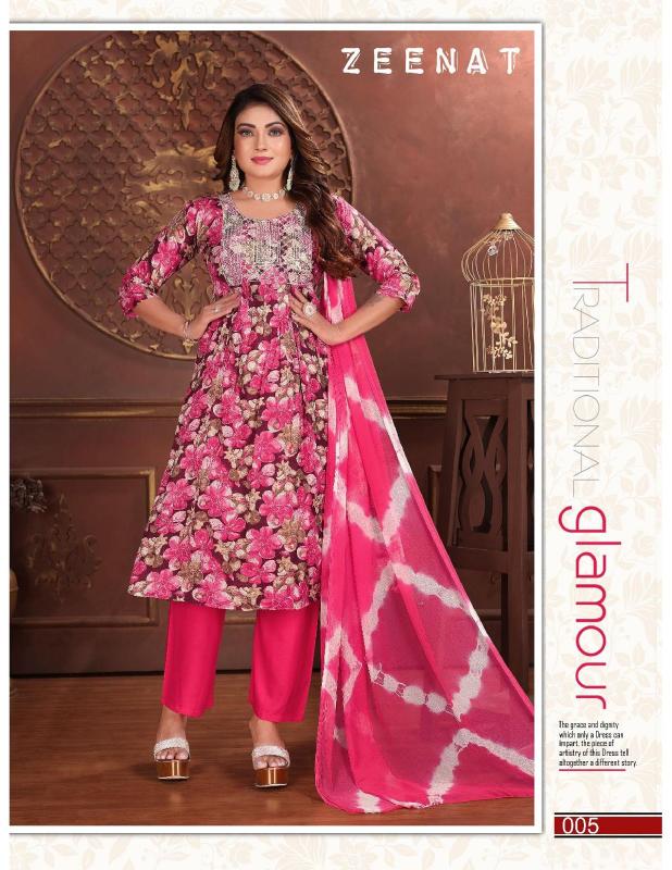 Fashion Talk Zeenat Ready Made Rayon Printed Dress wholesale catalog