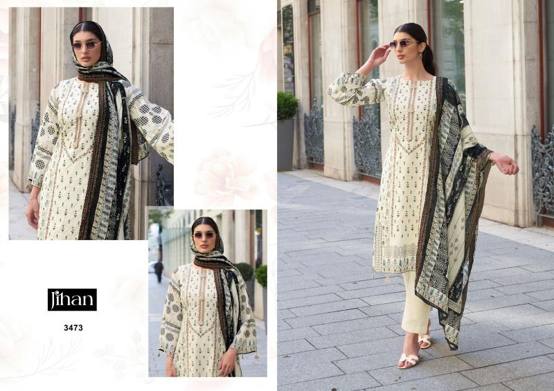 Jihan Bin Saeed Bw Collection Vol 1 Lawn Printed Salwar Suits Wholesale catalog