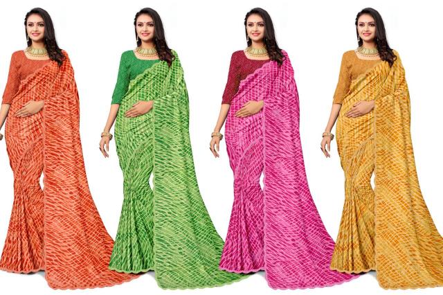 KAMYA BAARISH vol 2 SIROSKI BORDER LEHARIYA PRINT saree wholesale market surat gujarat