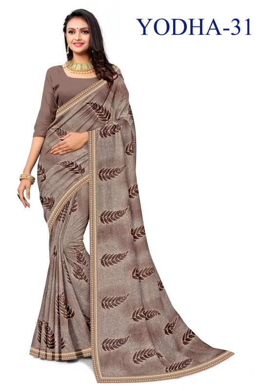 KAMYA YODHA CHIFFON PRINTED LACE WORK surat sarees wholesale shops