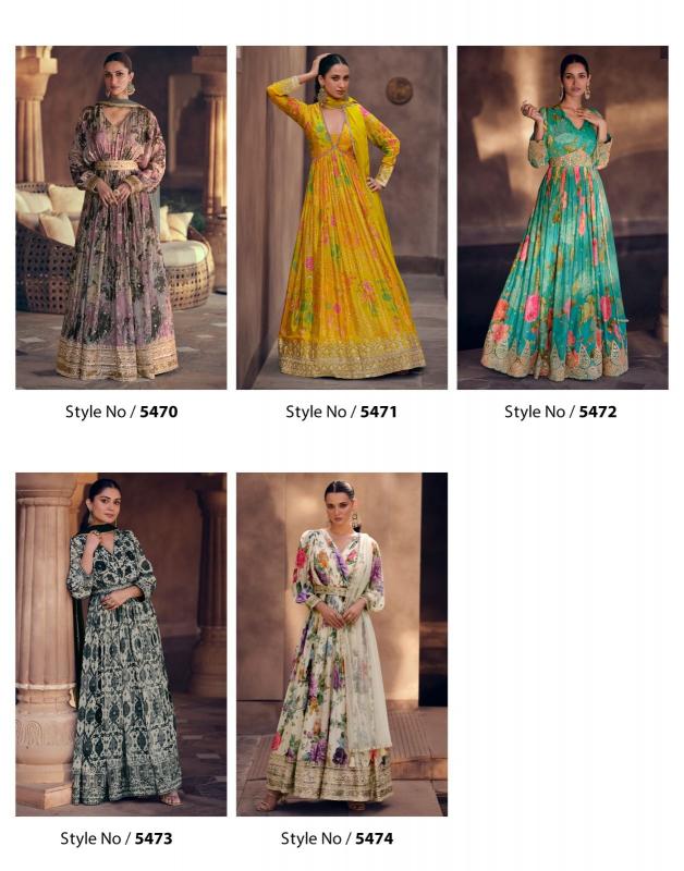 Kesar 5470 To 5474 Georgette Designer Salwar Kameez Wholesale catalog