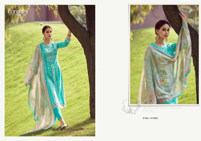 Kesar Kaabil Fancy Embroidered Dress Material Wholesale catalog