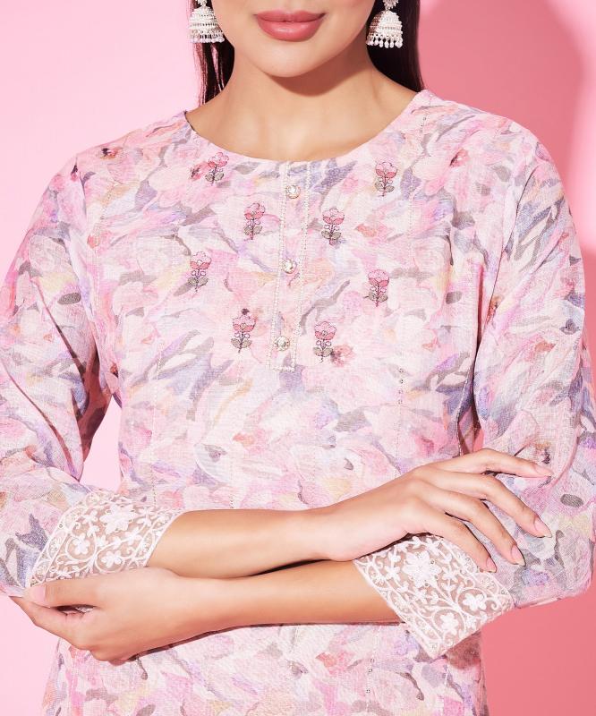 Label Khoj 9722 Linen Digital Printed Kurti Bottom With Dupatta wholeslae catalog