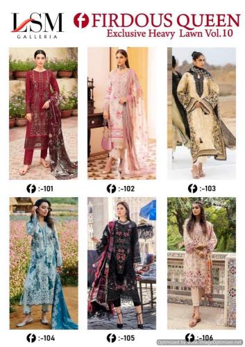 Lsm Firdous Queen Vol 10 Cotton Printed Dress Materials Wholesale catalog