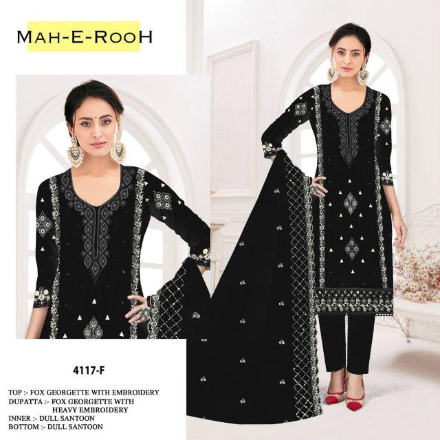 Mah E Rooh 4117 A To F Georgette Salwar Suit wholesale catalog