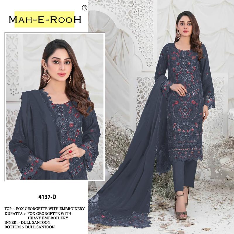 Mah E Rooh 4137 A To E Georgette Salwar Suit Wholesale catalog