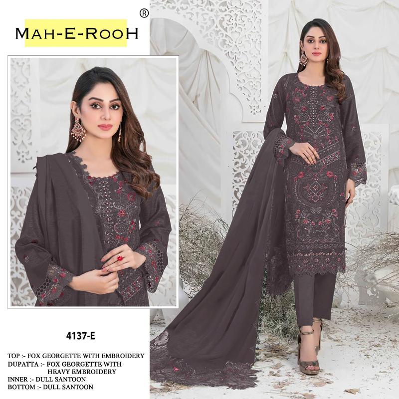 Mah E Rooh 4137 A To E Georgette Salwar Suit Wholesale catalog