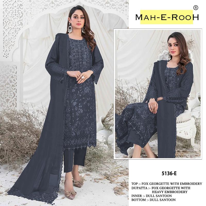 Mah E Rooh 5136 A To E Georgette Salwar Suit wholesale catalog