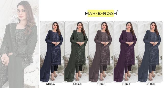 Mah E Rooh 5136 A To E Georgette Salwar Suit wholesale catalog