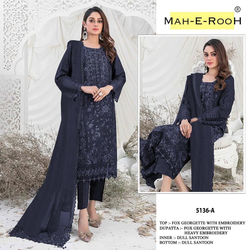 Mah E Rooh 5136 A To E Georgette Salwar Suit wholesale catalog