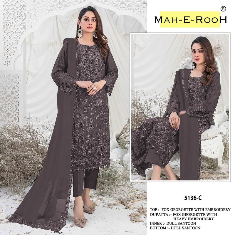 Mah E Rooh 5136 A To E Georgette Salwar Suit wholesale catalog