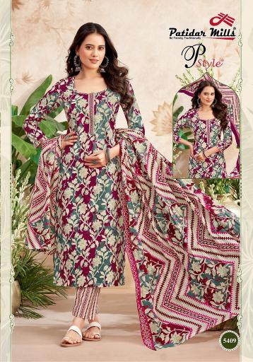 Patidar P Style Vol 54 Cotton Printed Dress Material wholesale catalog