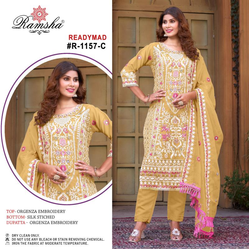 Ramsha R 1157 Nx Ready Made Pakistani Suits Wholesale catalog