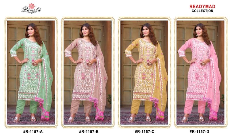 Ramsha R 1157 Nx Ready Made Pakistani Suits Wholesale catalog