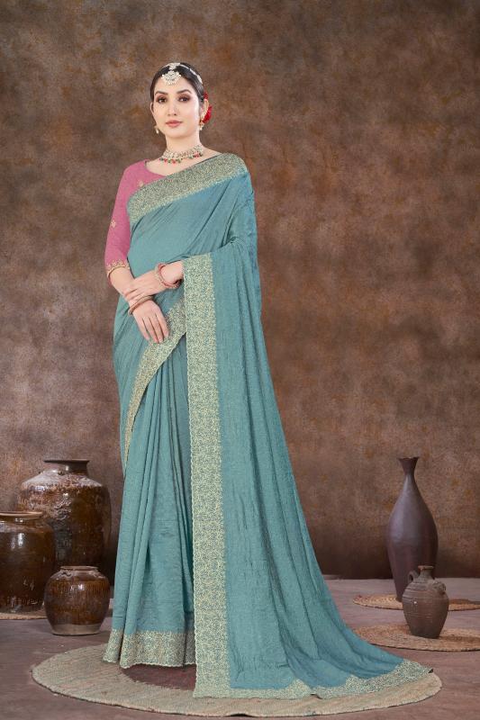Rani 1928 Colors Vichitra Silk Embroidered Saree wholesale catalog